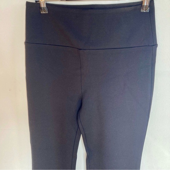 Lou & Grey Women's Black Side Split Sporty Ponte Mid Weight Flare Pants Size S - Picture 7 of 7